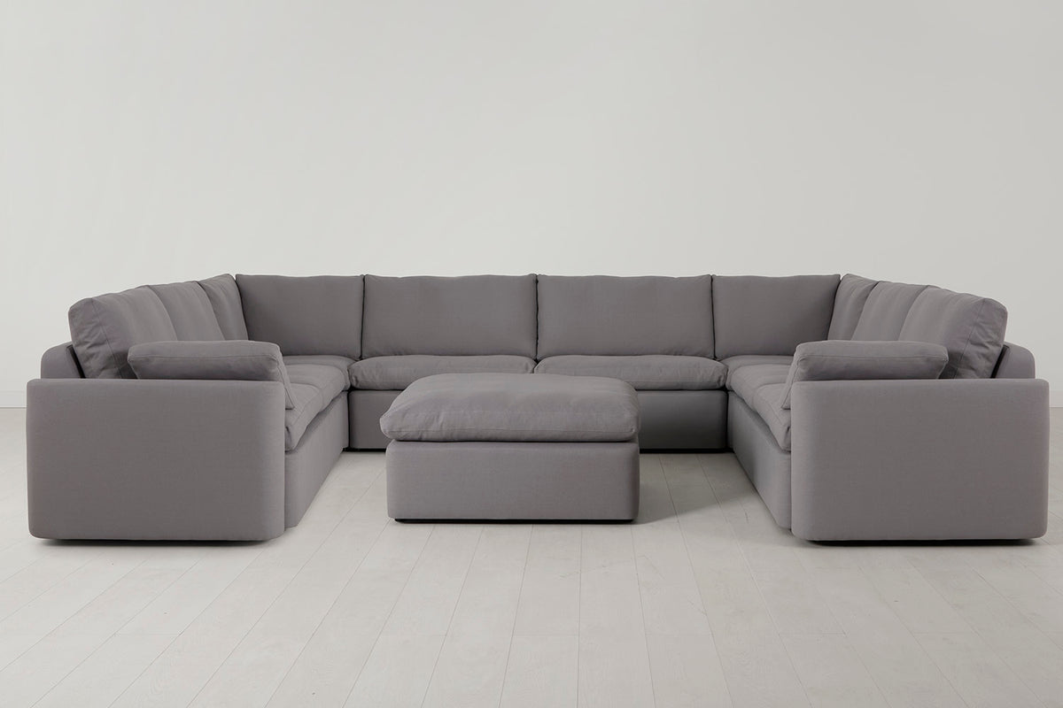 Model 13 U Shaped Sofa with Ottoman, Risso