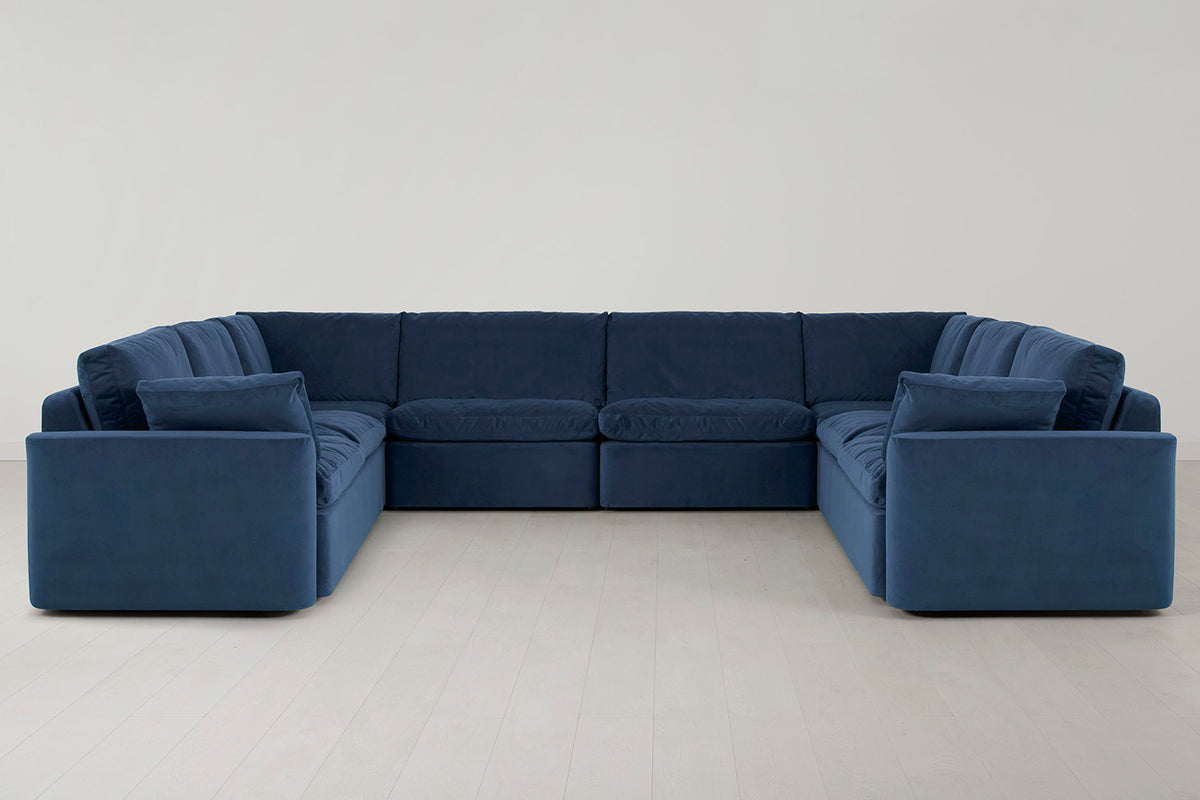 Model 13 U Shaped Sofa, Teal