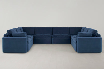 Model 13 U Shaped Sofa, Teal