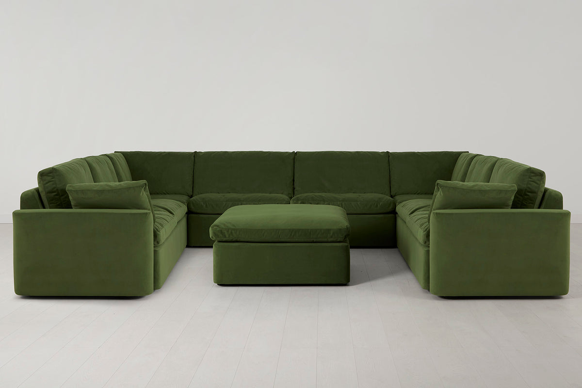 Model 13 U Shaped Sofa with Ottoman, Vine