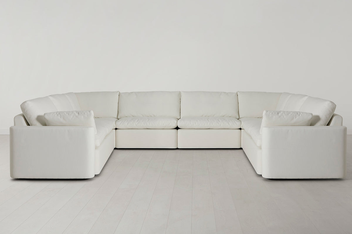 Model 13 U Shaped Sofa, White