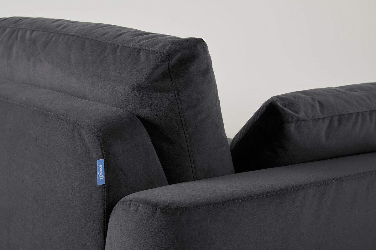 Model 13 Large Corner Sofa with Ottoman, Charcoal