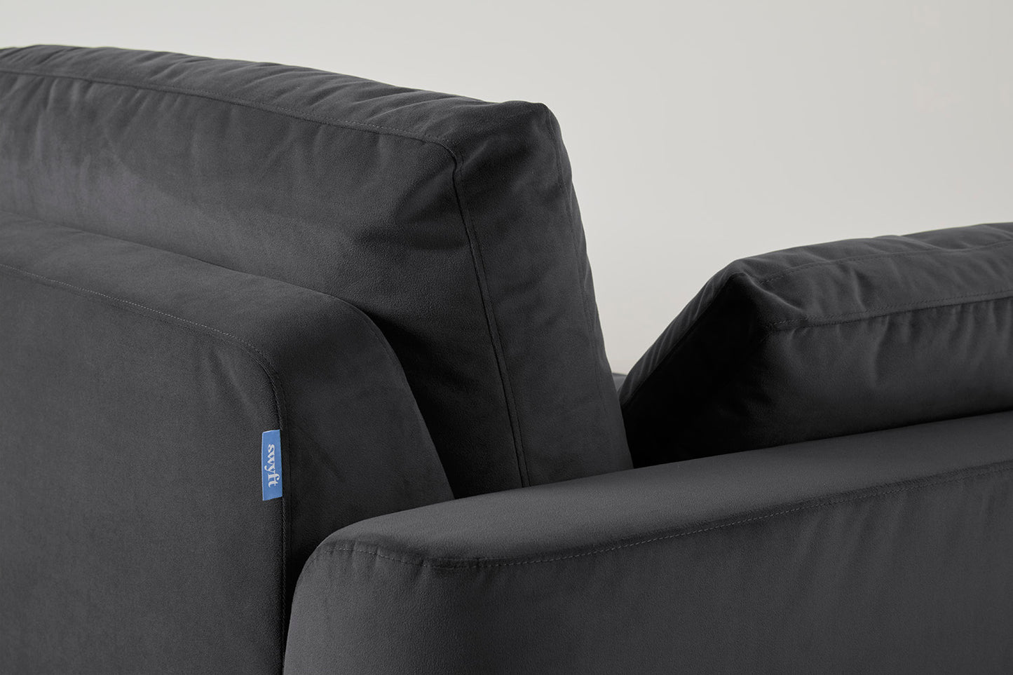 Model 13 2-Seater Right Chaise Sofa, Charcoal