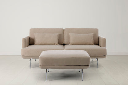 Model 14 2 Seater Sofa with Ottoman, Oatmeal