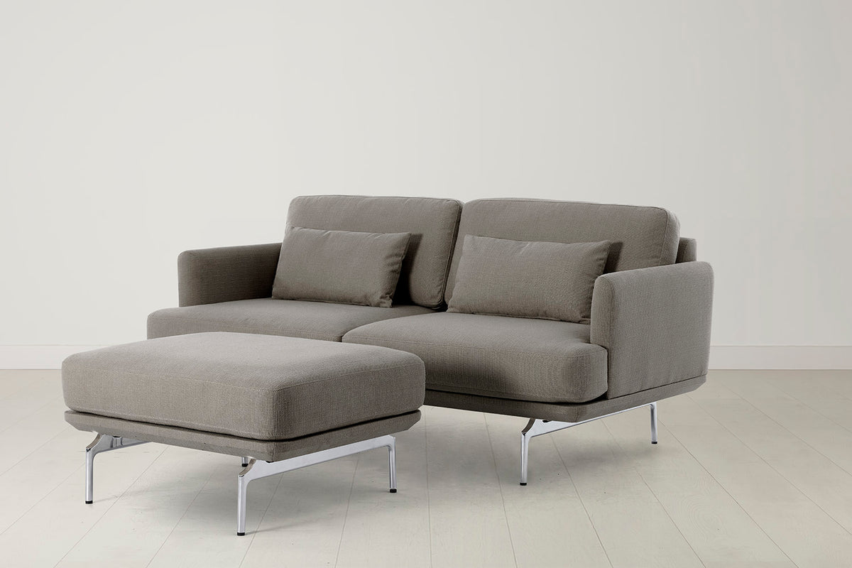 Model 14 2 Seater Sofa with Ottoman, Shadow