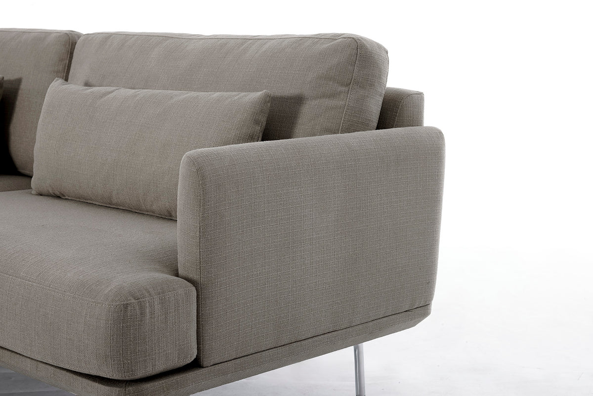 Model 14 2 Seater Sofa with Ottoman, Shadow