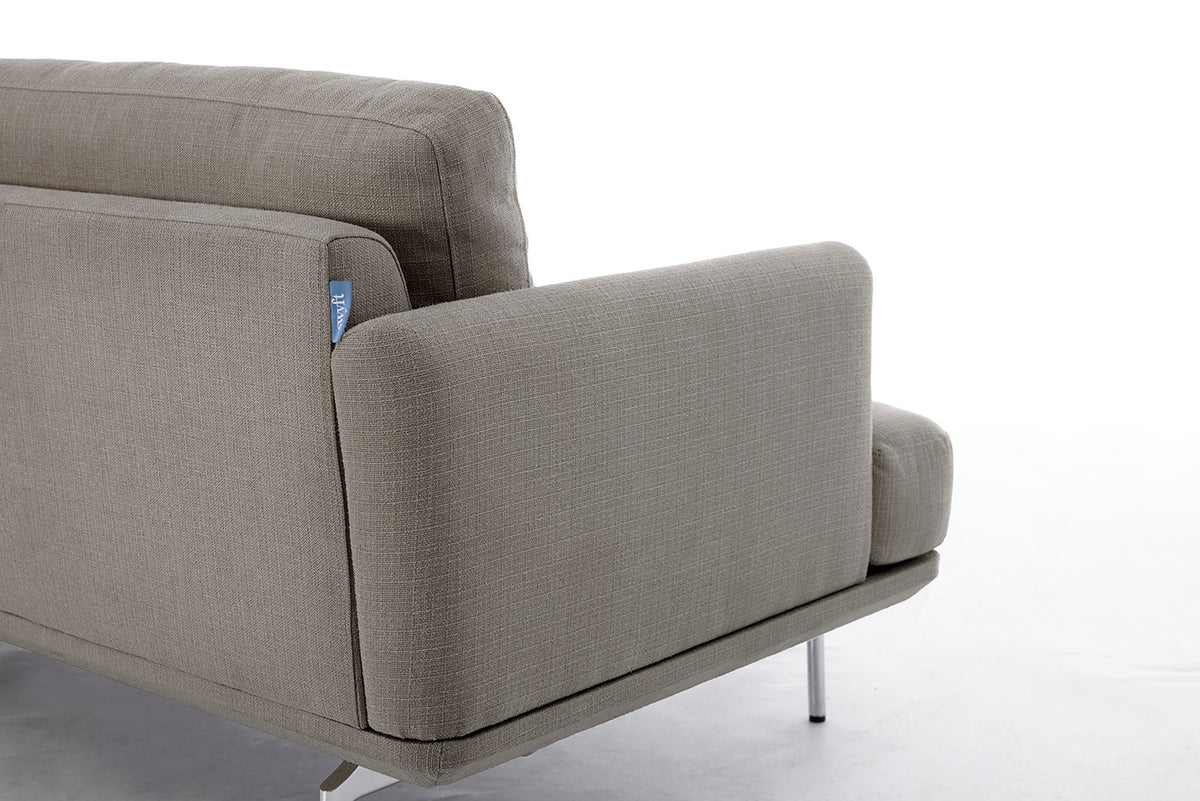 Model 14 2 Seater Sofa with Ottoman, Shadow