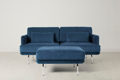 Model 14 2 Seater Sofa with Ottoman, Teal