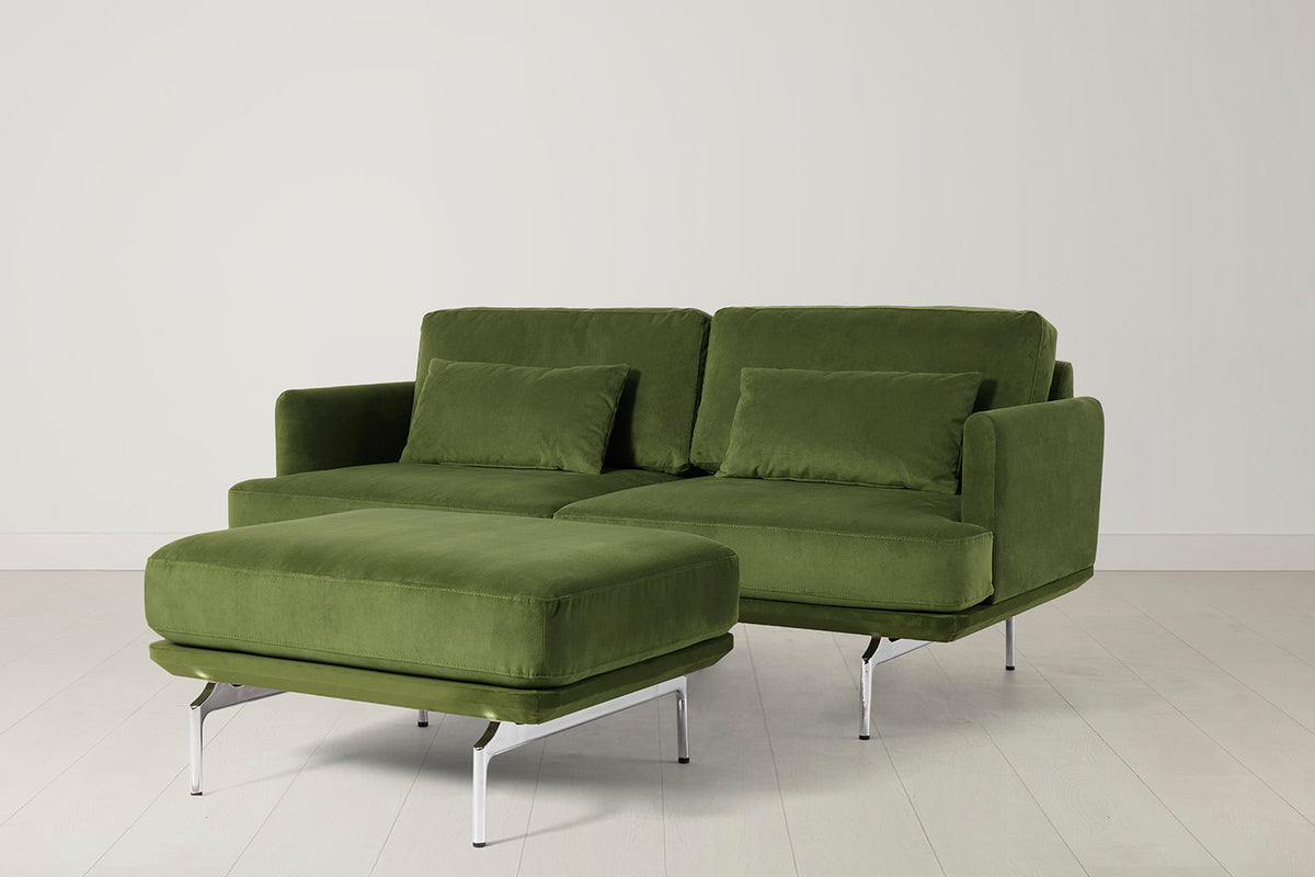 Model 14 2 Seater Sofa with Ottoman, Vine
