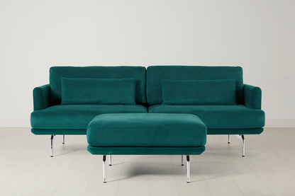 Model 14 3 Seater Sofa with Ottoman, Kingfisher