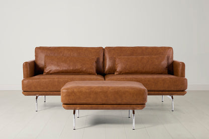 Model 14 3 Seater Sofa with Ottoman, Maple