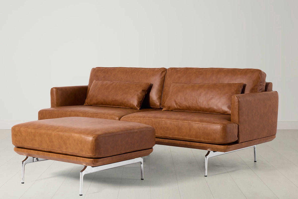 Model 14 3 Seater Sofa with Ottoman, Maple