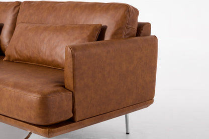Model 14 3 Seater Sofa with Ottoman, Maple