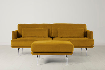 Model 14 3 Seater Sofa with Ottoman, Mustard