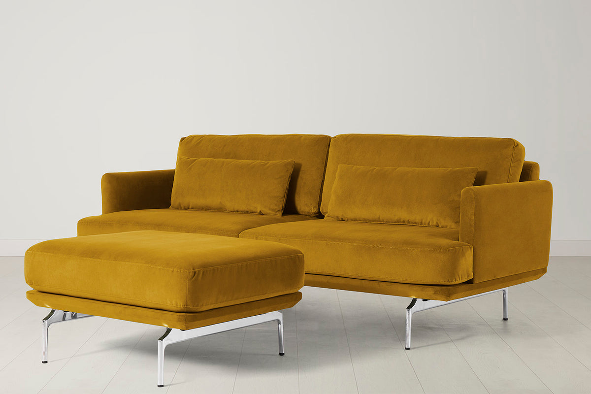Model 14 3 Seater Sofa with Ottoman, Mustard