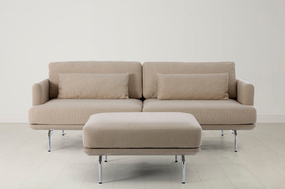 Model 14 3 Seater Sofa with Ottoman, Oatmeal