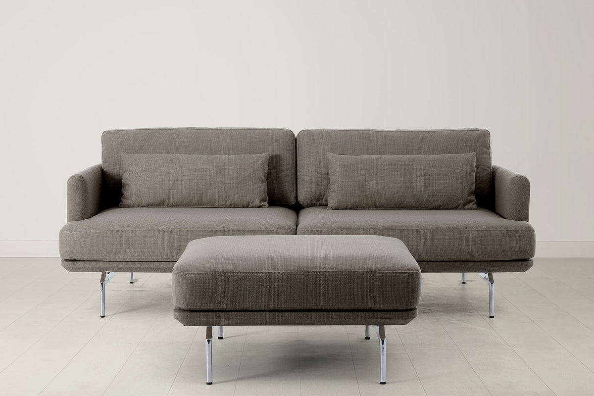 Model 14 3 Seater Sofa with Ottoman, Shadow