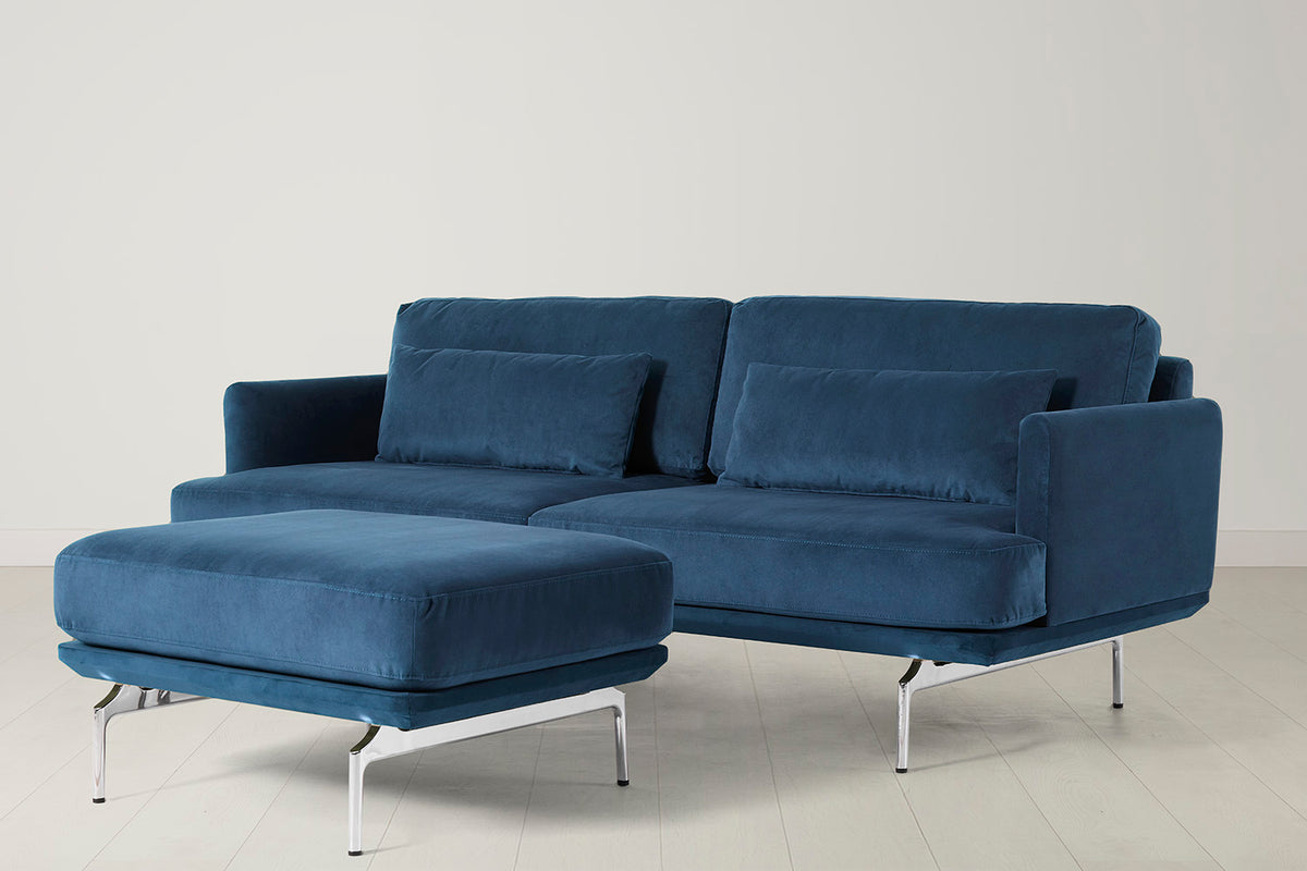 Model 14 3 Seater Sofa with Ottoman, Teal