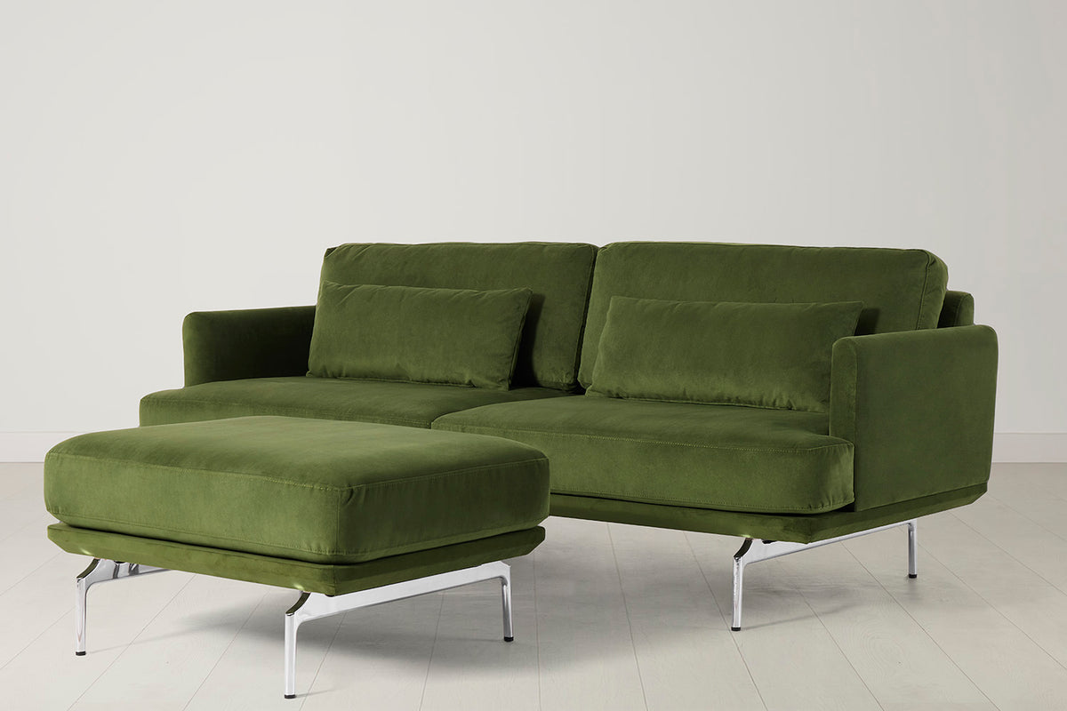Model 14 3 Seater Sofa with Ottoman, Vine