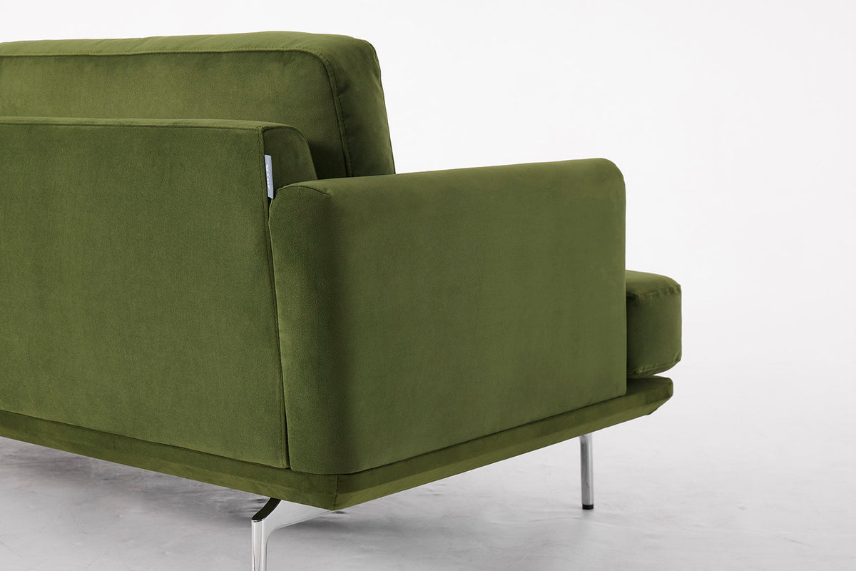 Model 14 3 Seater Sofa with Ottoman, Vine