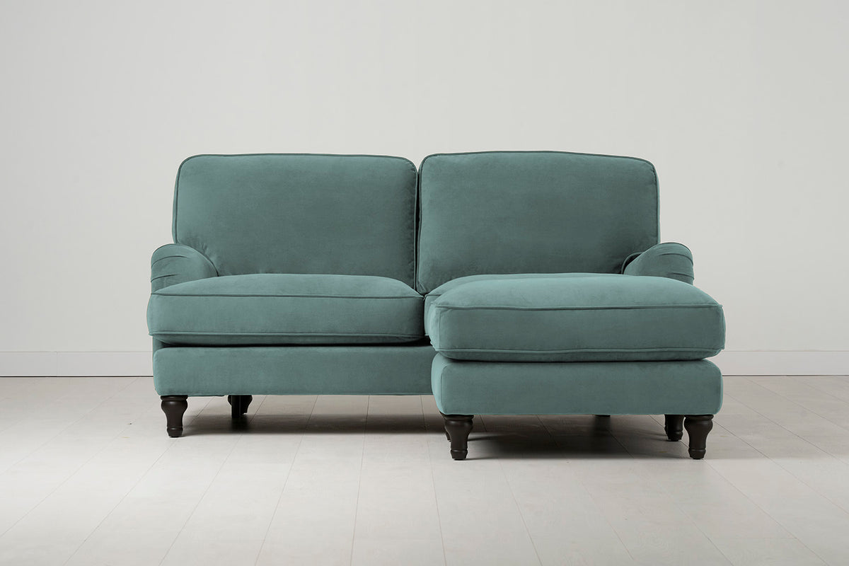 Model 15 2 Seater Sofa with Ottoman, Airforce