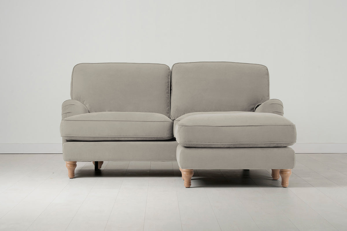 Model 15 2 Seater Sofa with Ottoman, Oak / Bone