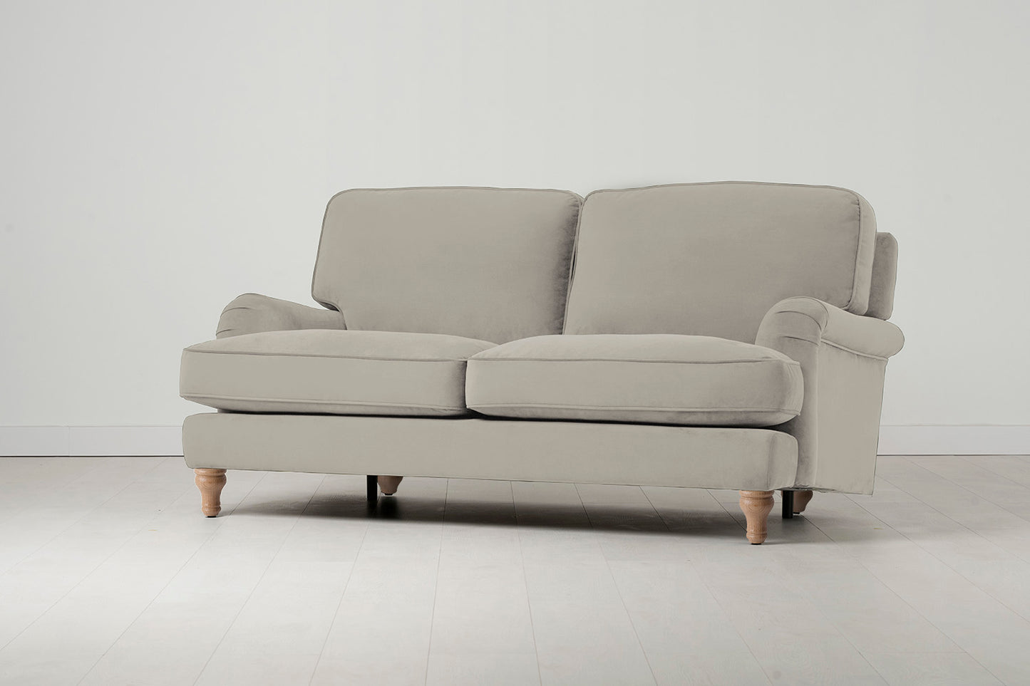 Model 15 2 Seater Sofa, Oak / Bone