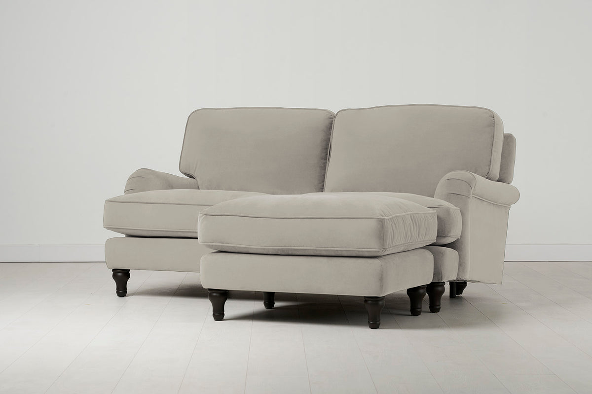 Model 15 2 Seater Sofa with Ottoman, Bone