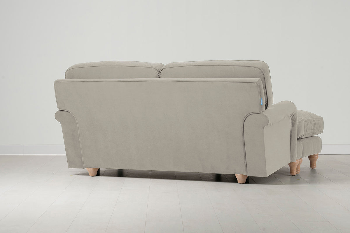 Model 15 2 Seater Sofa with Ottoman, Oak / Bone