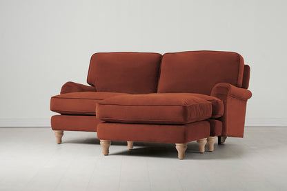 Model 15 2 Seater Sofa with Ottoman, Oak / Brick