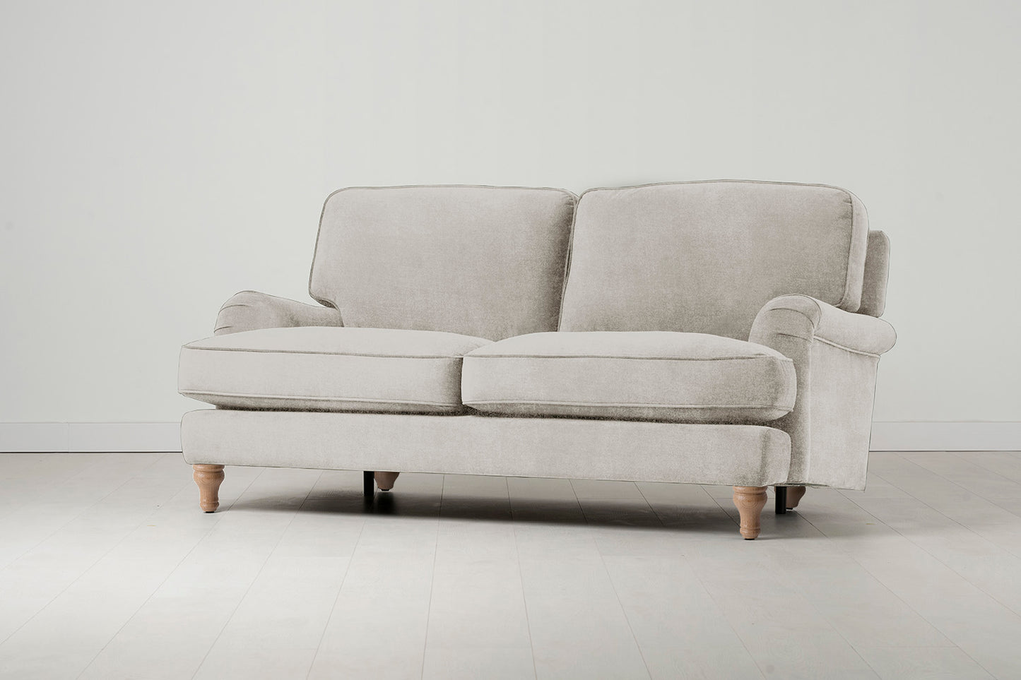 Model 15 2 Seater Sofa, Oak / Chalk