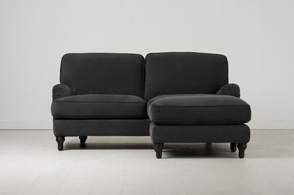 Model 15 2 Seater Sofa with Ottoman, Charcoal