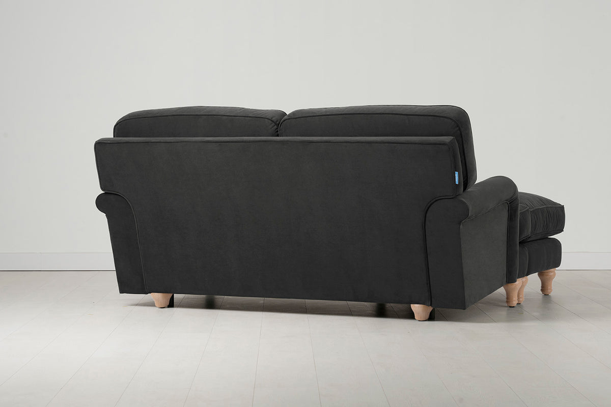 Model 15 2 Seater Sofa with Ottoman, Oak / Charcoal