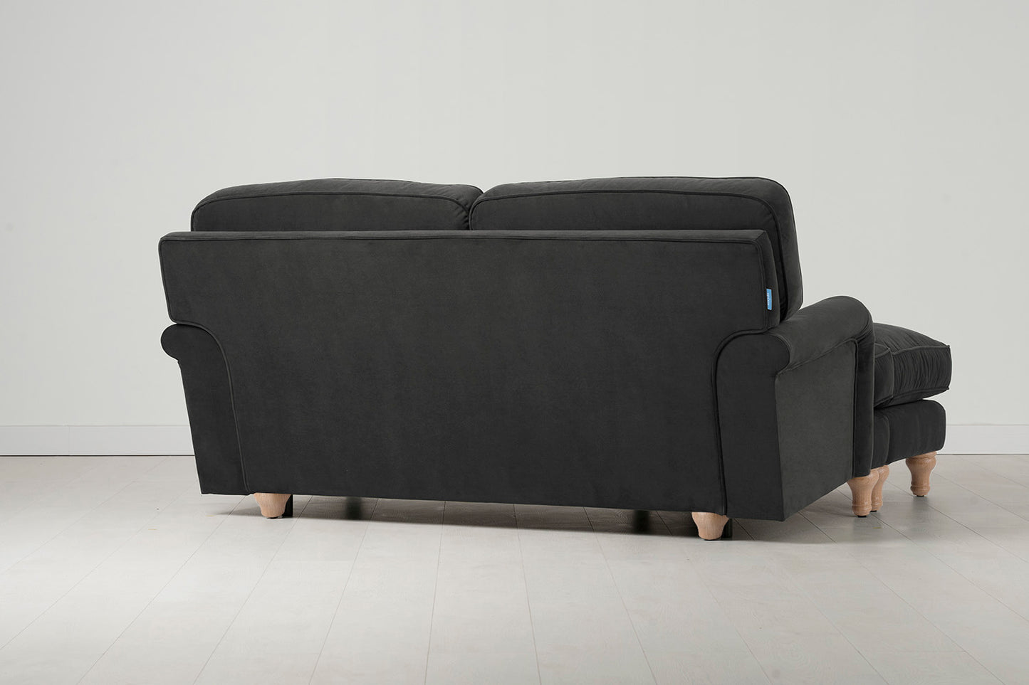 Model 15 2 Seater Sofa with Ottoman, Oak / Charcoal