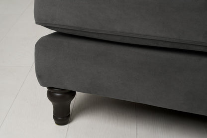 Model 15 2 Seater Sofa with Ottoman, Charcoal