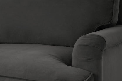 Model 15 2 Seater Sofa with Ottoman, Charcoal