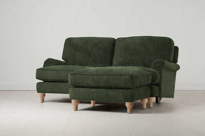 Model 15 2 Seater Sofa with Ottoman, Oak / Conifer