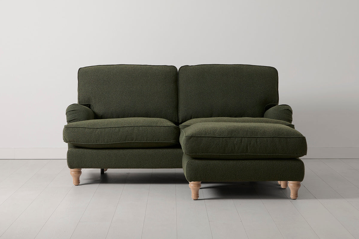 Model 15 2 Seater Sofa with Ottoman, Oak / Fern