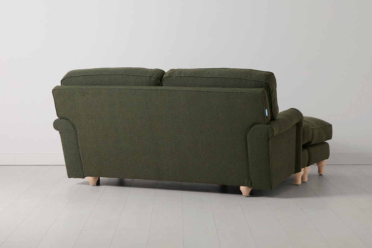 Model 15 2 Seater Sofa with Ottoman, Oak / Fern