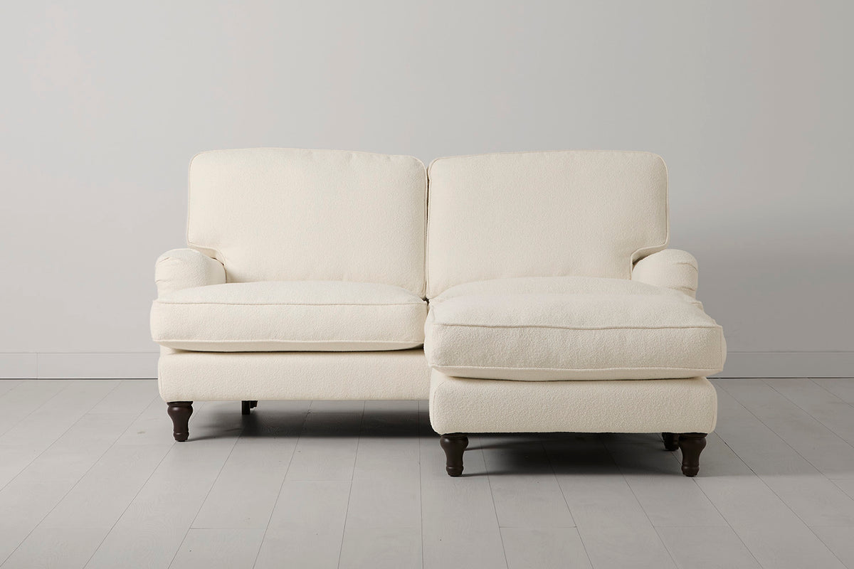 Model 15 2 Seater Sofa with Ottoman, Ivory