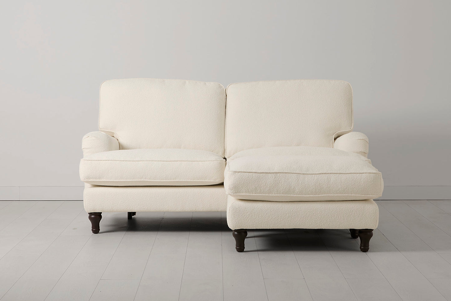 Model 15 2 Seater Sofa with Ottoman, Ivory