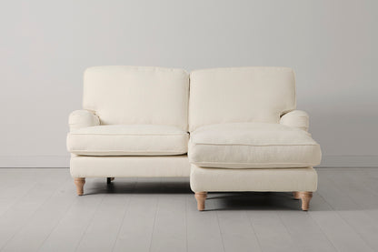 Model 15 2 Seater Sofa with Ottoman, Oak / Ivory