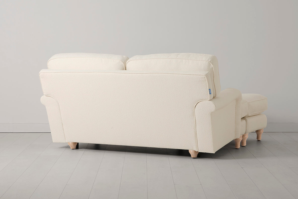 Model 15 2 Seater Sofa with Ottoman, Oak / Ivory
