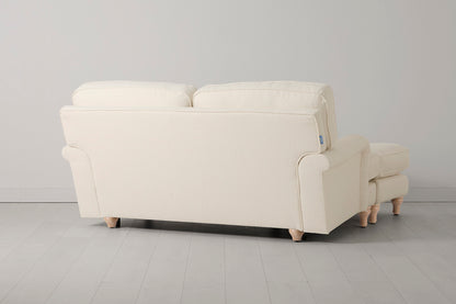 Model 15 2 Seater Sofa with Ottoman, Oak / Ivory