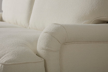 Model 15 2 Seater Sofa with Ottoman, Ivory