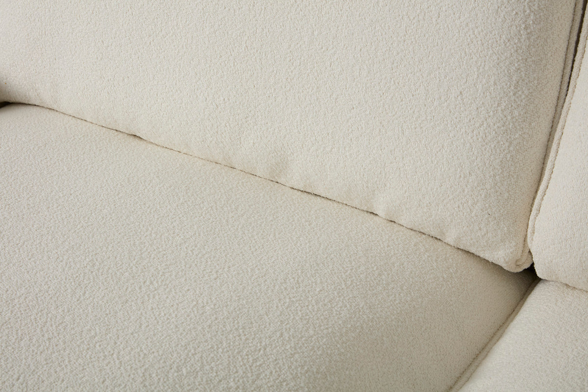 Model 15 2 Seater Sofa with Ottoman, Ivory