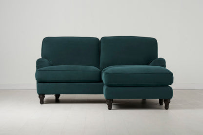 Ottoman in green velvet