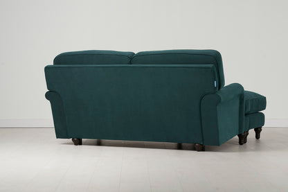 Model 15 2 Seater Sofa with Ottoman, Kingfisher