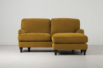 Model 15 2 Seater Sofa with Ottoman, Mustard