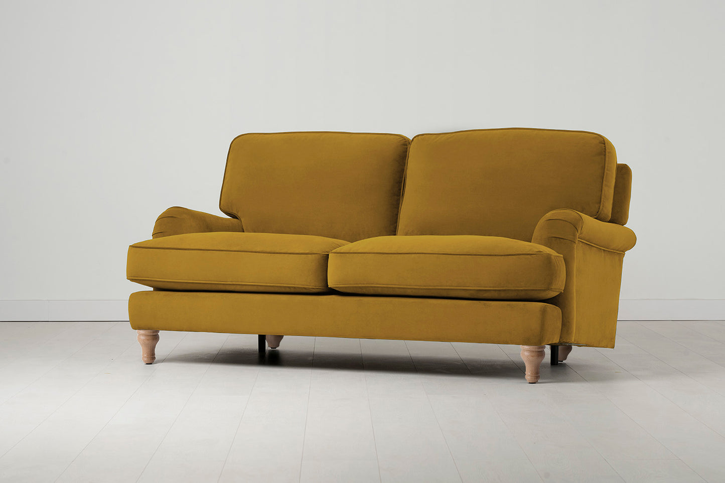 Model 15 2 Seater Sofa, Oak / Mustard